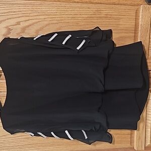 Embellished Capelet Chiffon Blouse